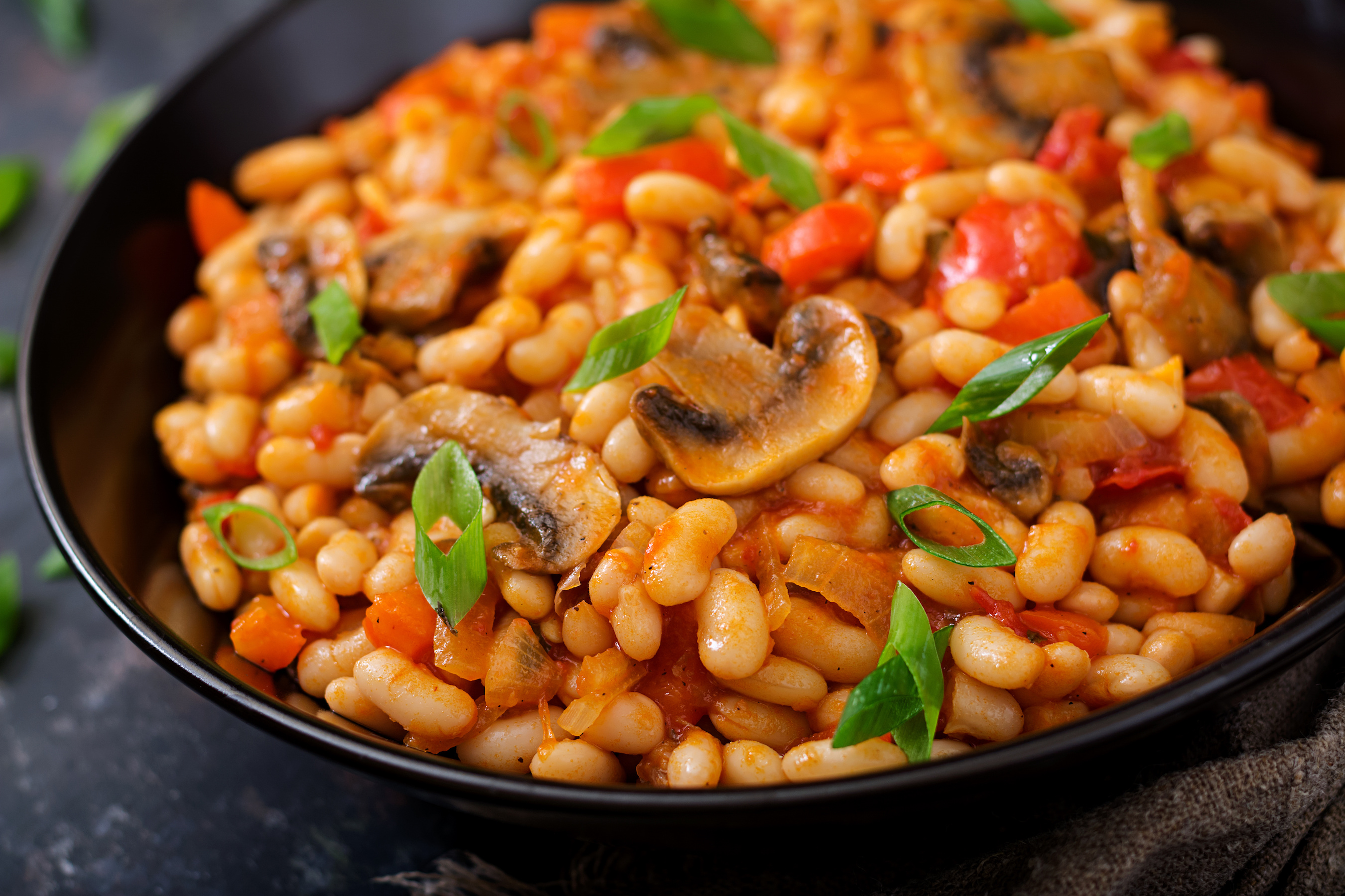 Spicy Beans with Mushrooms Recipe